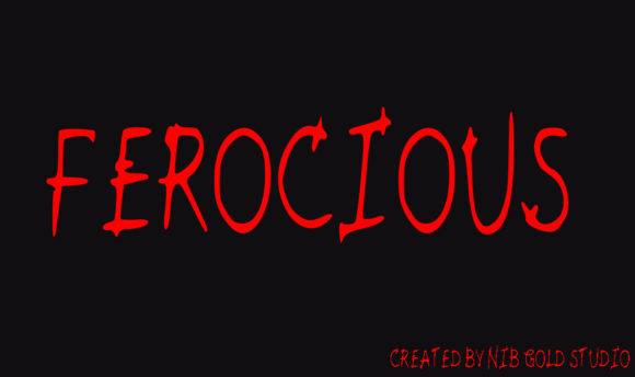 Ferocious: A Clean and Bold Horror Display Font for Modern Creations