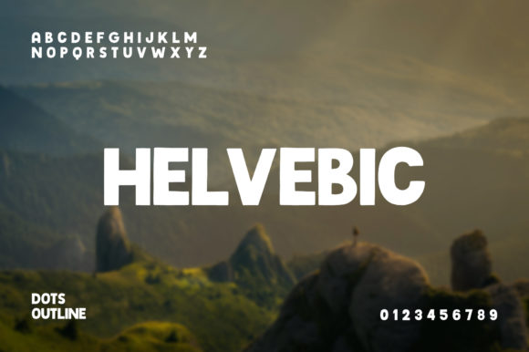 Helvebic: A Versatile Paint-Brush Display Font for Creative Projects
