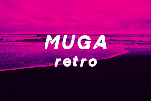 Muga Retro: Bold, Textured Font for Impactful Branding