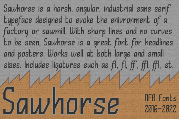 Sawhorse: A Bold Industrial Typeface for Impactful Design