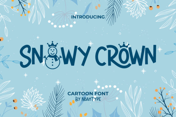 Snowy Crown: A Playful Display Font for Winter-Themed Projects