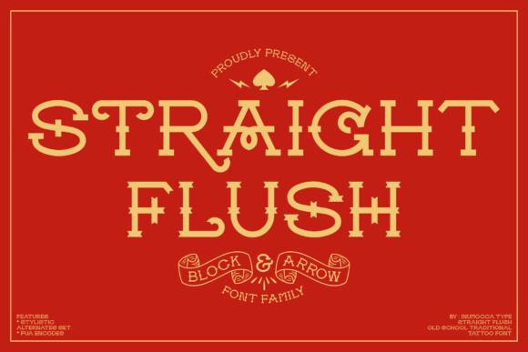 Straight Flush Display Font